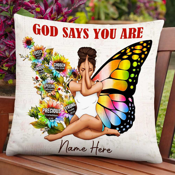 Personalized BWA Girl God Says Pillow