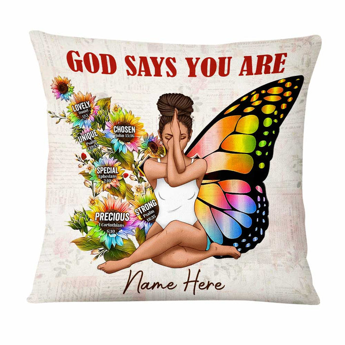 Personalized BWA Girl God Says Pillow