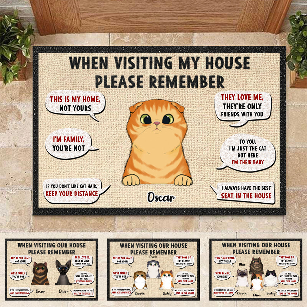 Personalized Doormat and Decorative Mat - Remember When Visiting Our House