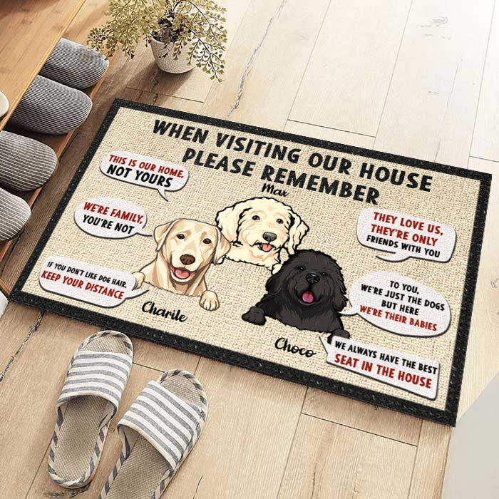 Personalized Doormat and Decorative Mat - Remember When Visiting Our House