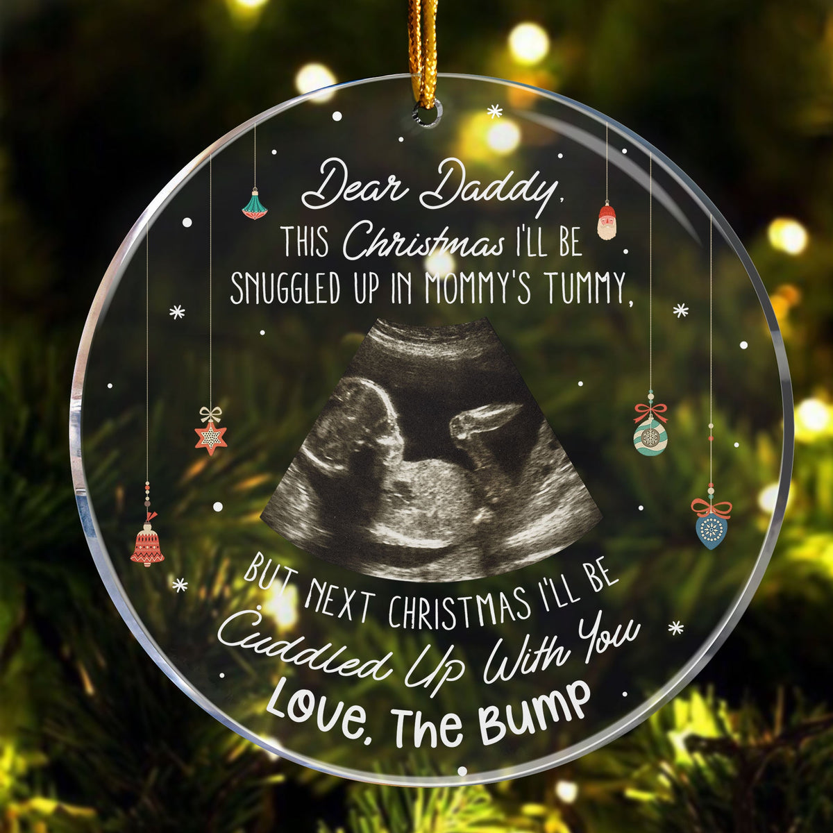 This Christmas Baby Bump To Daddy - Personalized Ornament
