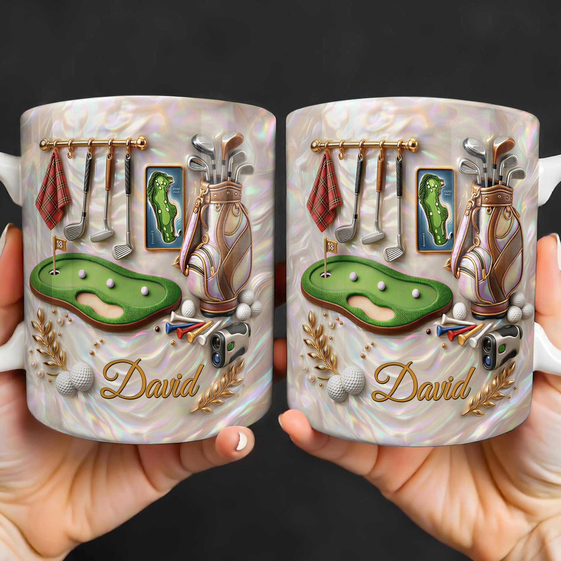 A Perfect Day, Personalized Golf Mug, Gift For Him And Golf Lovers