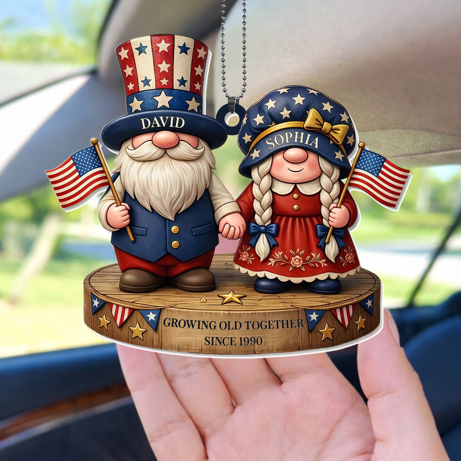 Growing Old Together, Acrylic Ornament, Gift For Couples
