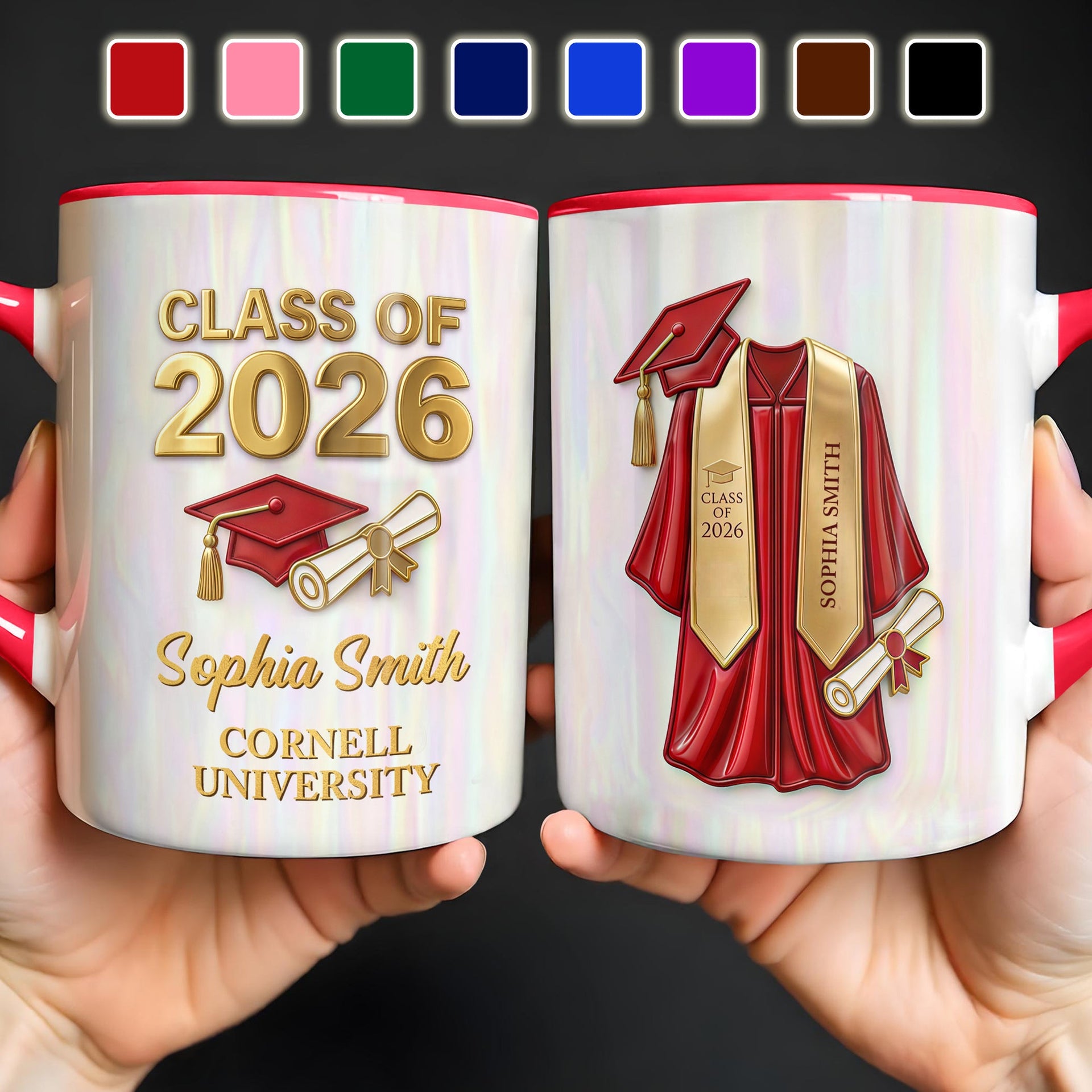 Class Of Graduation, Personalized Custom Accent Mug, Gift For Graduate