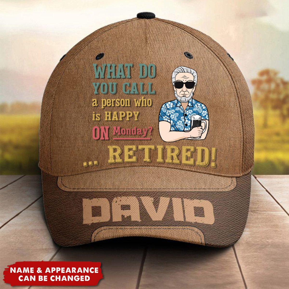 Happy Person On Monday - Personalized Classic Cap