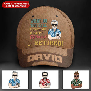 Happy Person On Monday - Personalized Classic Cap