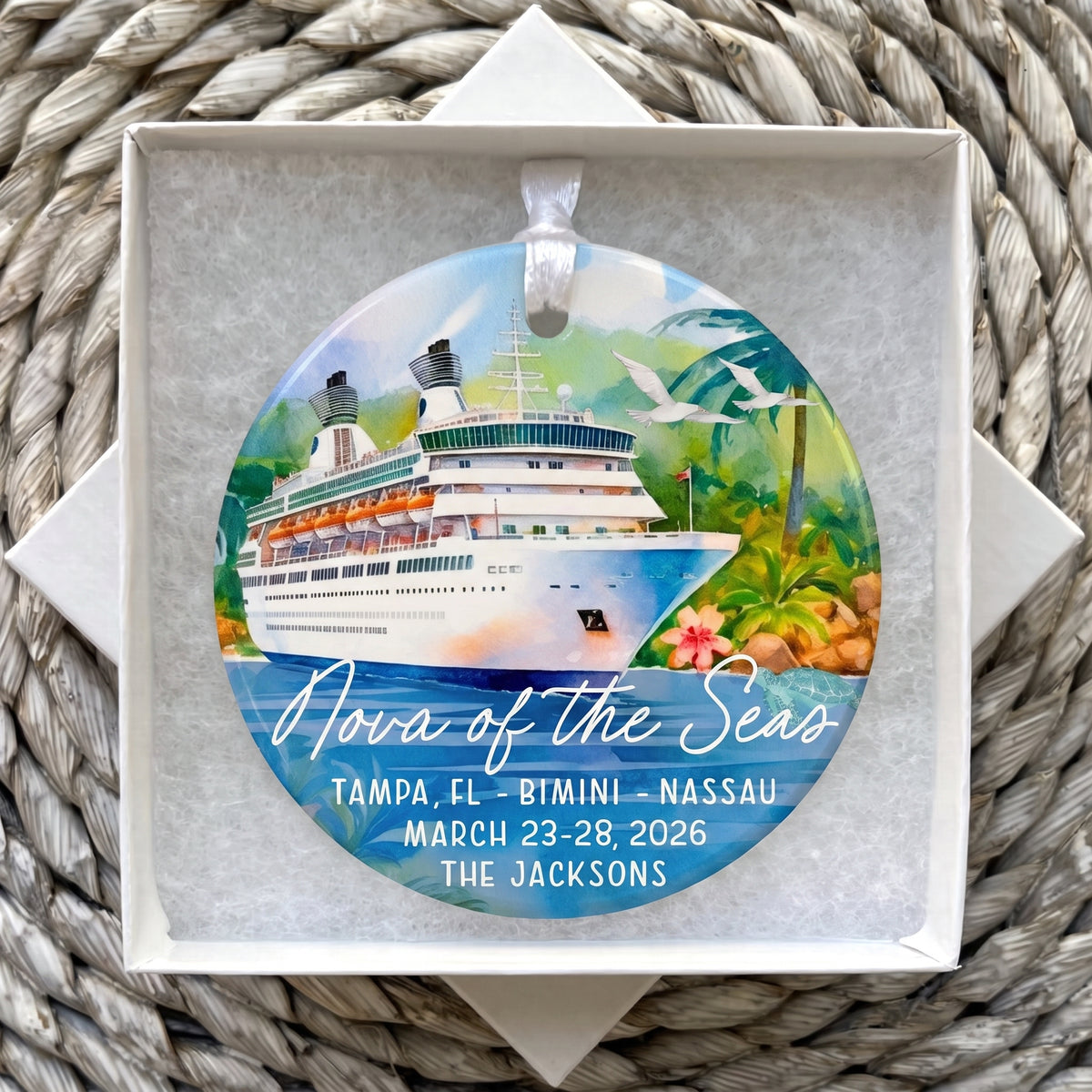 Personalized Cruise Ship Vacation Keepsake Ornament