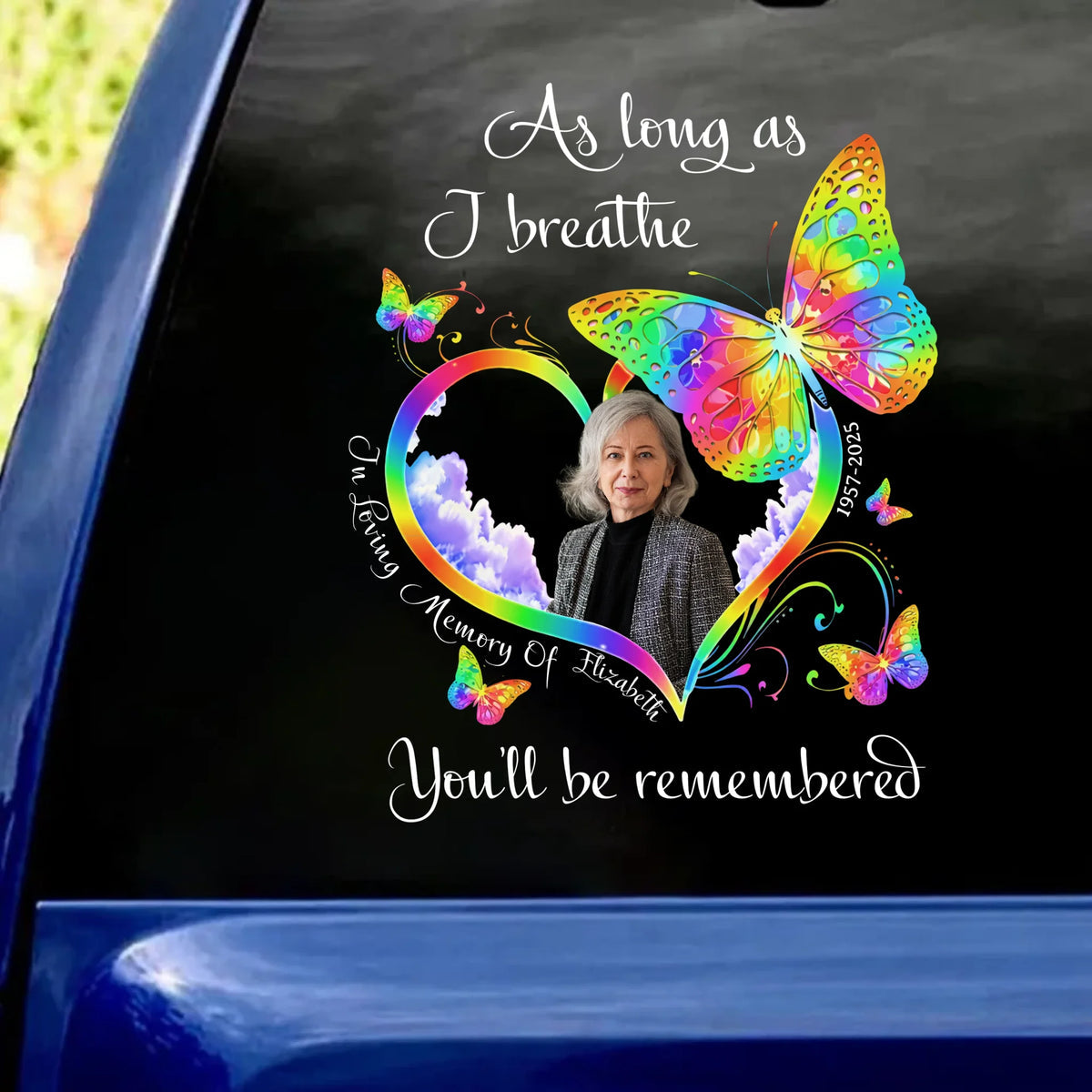 Still With Me, In Every Breath - Personalized Decal,Memorial Gift