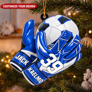 Personalized Soccer Goalie Ornament, Goalkeeper Keepsake For Him