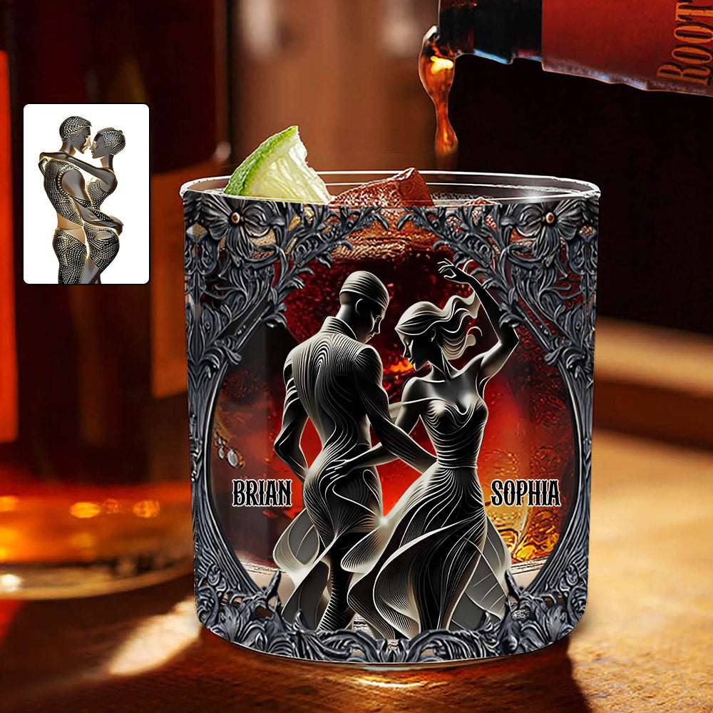 You & Me - Personalized Couple Whiskey Glass