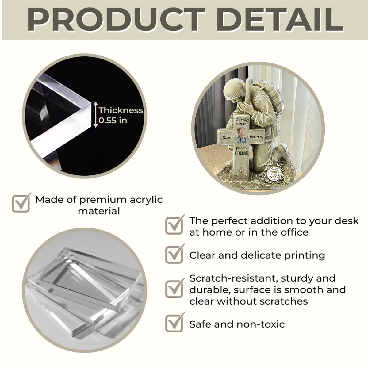 Proud To Be A Veteran - Personalized Veteran Acrylic Plaque