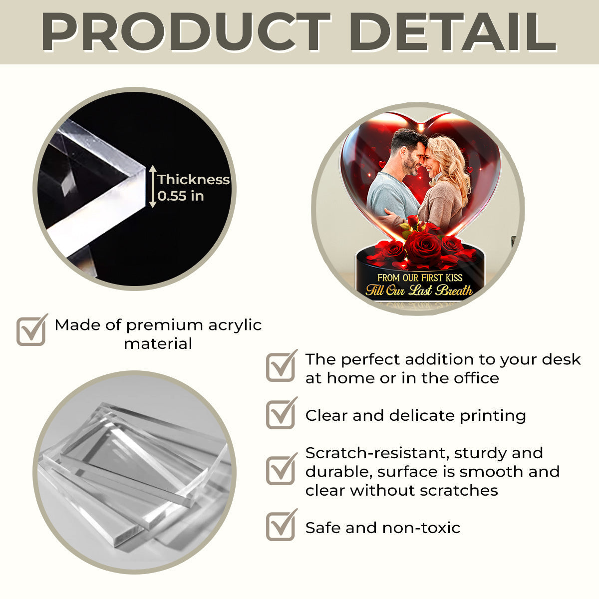 From Our First Kiss -  Custom Couple Acrylic Plaque