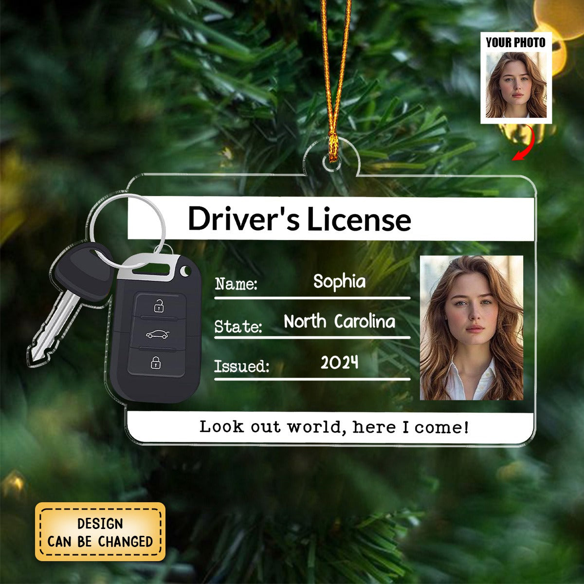 Personalized New Driver Ornament 2024, Drivers License Ornament, Gift for New Driver