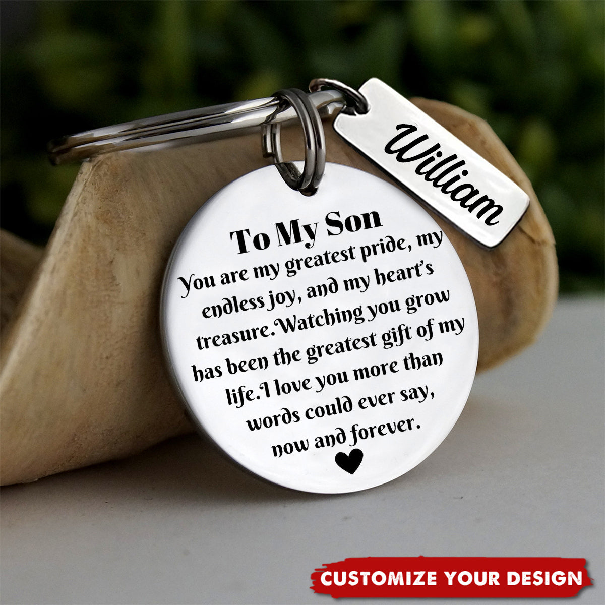 Personalized Custom Name To My Son Keychain - Birthday Gift To Son