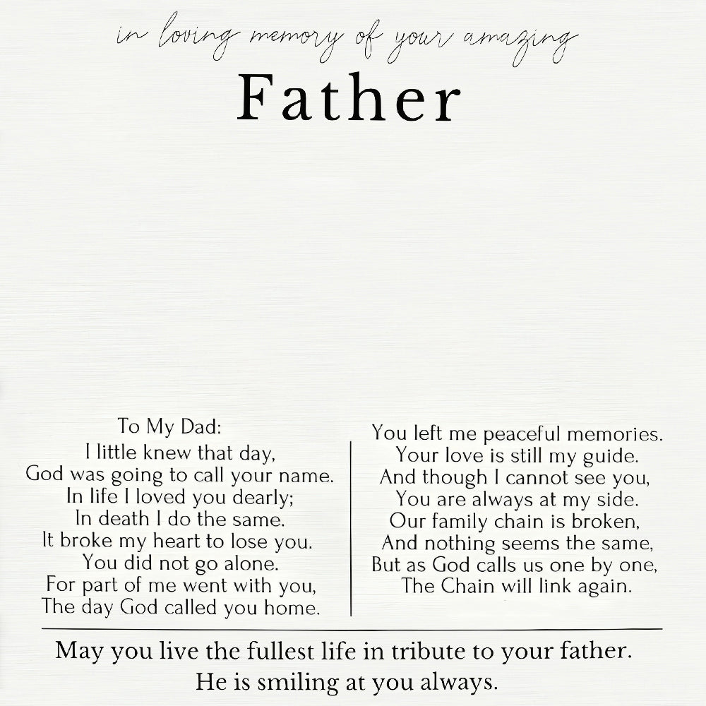 Personalized Angel Wings Photo Necklace - Loss of Father Gift Necklace