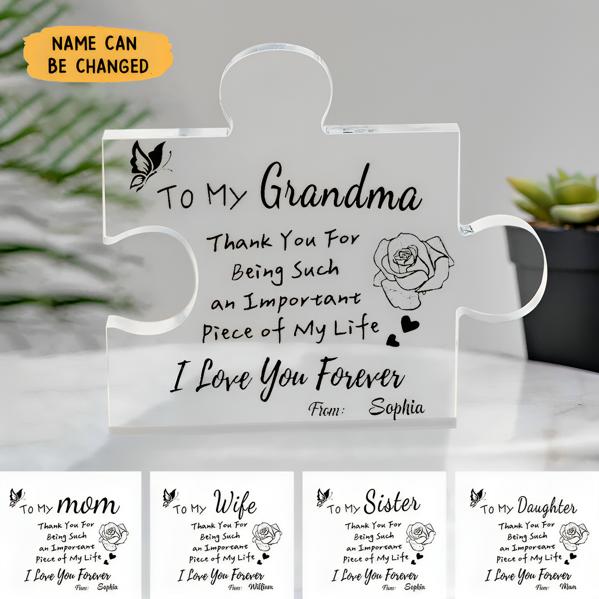 2023 Engraved  Personalized Puzzle For Daughter/ Sisters/Mom/Besties/Grandma/Wife