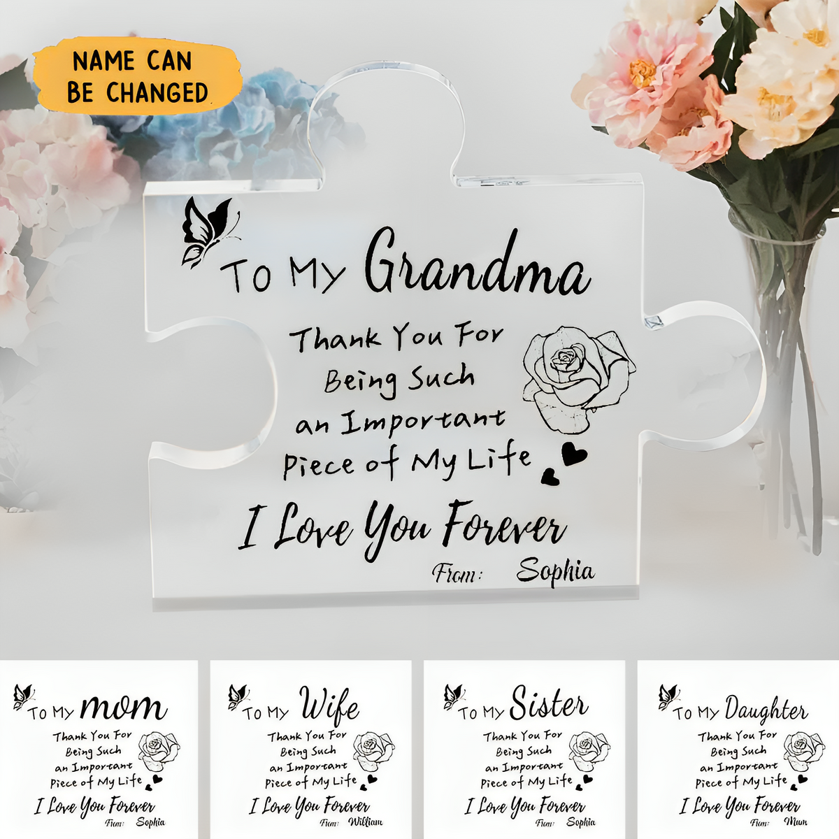 2023 Engraved  Personalized Puzzle For Daughter/ Sisters/Mom/Besties/Grandma/Wife