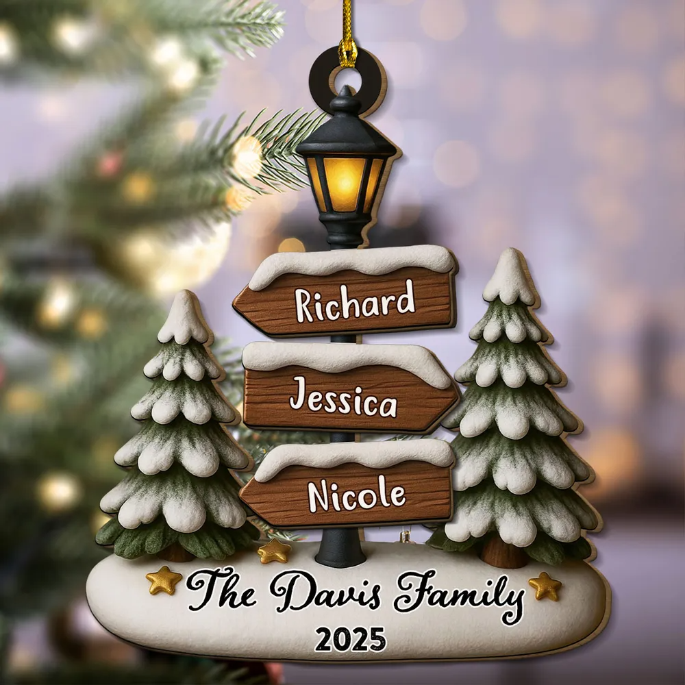 Home Is Where Love Lives - Personalized Wooden Ornament