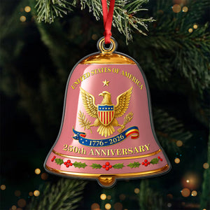 United State Of America 250th Anniversary Bell Acrylic Ornament