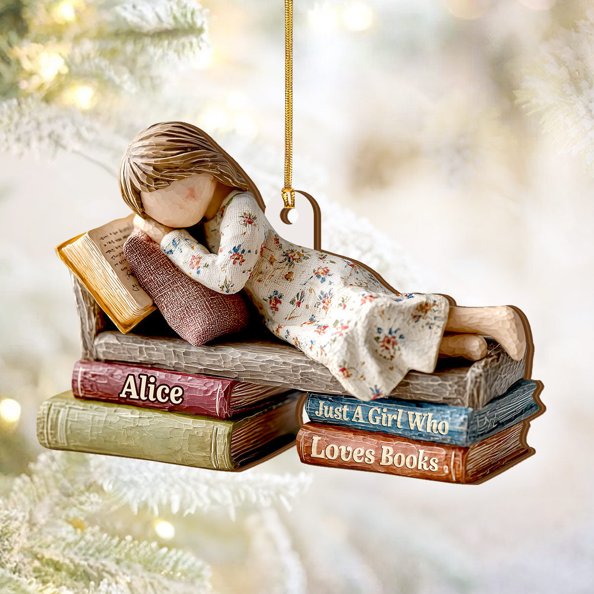 Just A Girl Who Loves Books - Personalized Wood Plaque