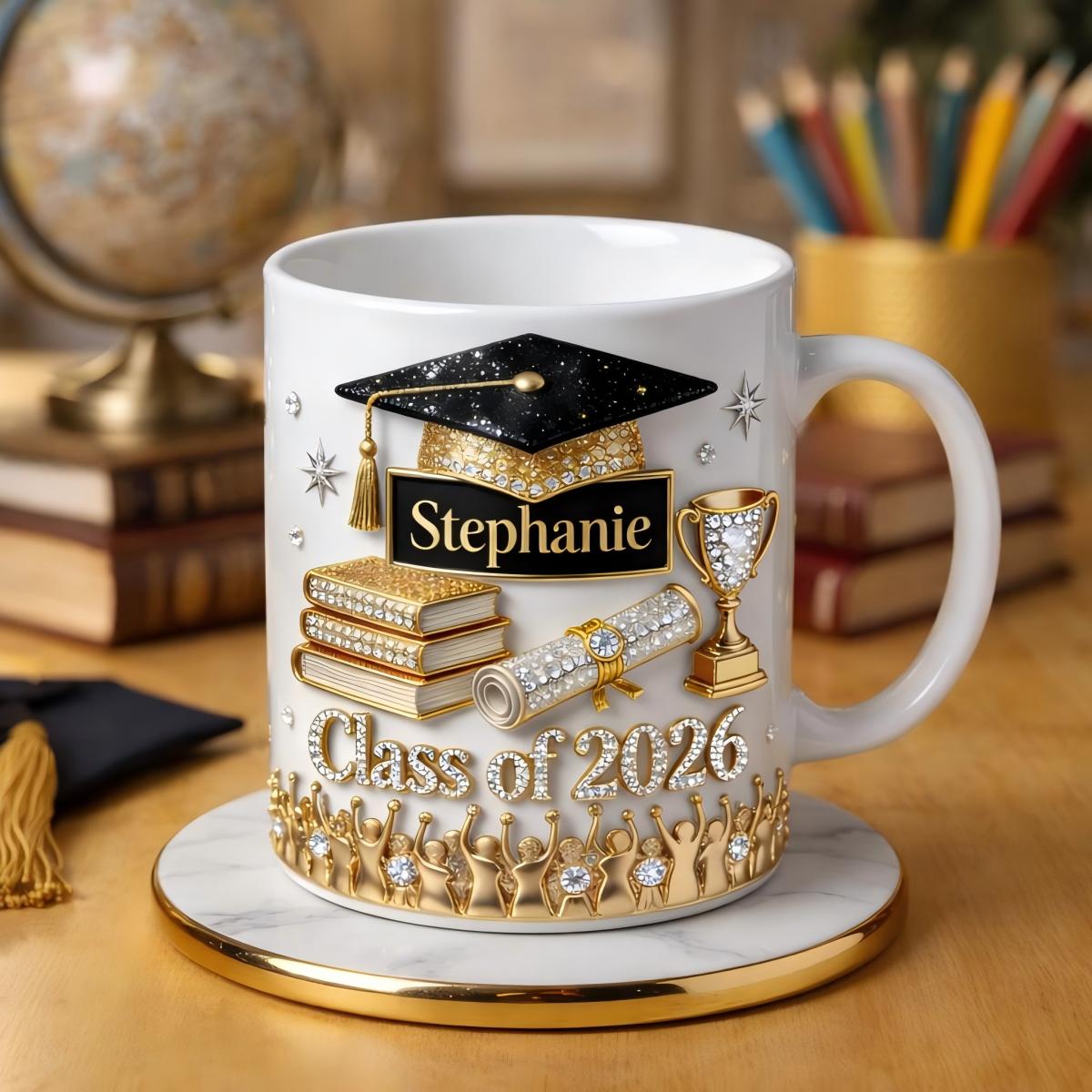 Personalized Graduation Mug Class of 2026, Senior Gift for Her Him