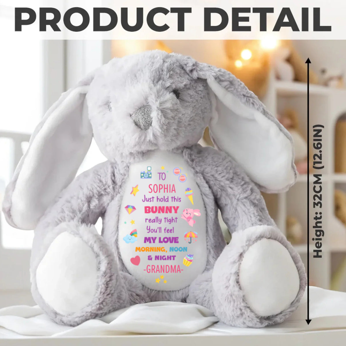 To My Dearest Grandchildren-Personalized Easter Plush Bunny Gift