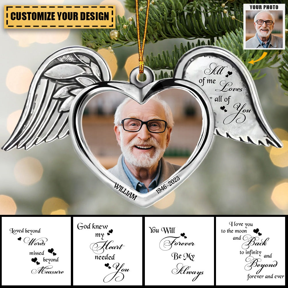 Loved Beyond Words Missed Beyond Measure - Personalized Stainless Steel Ornament