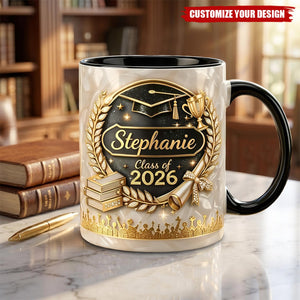 Custom Name Graduation 3D Effect Coffee Mug