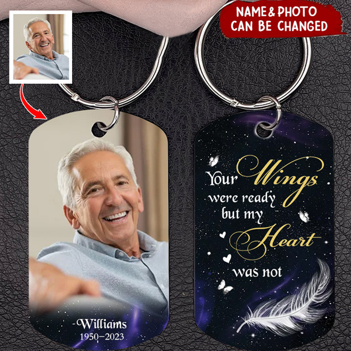 Custom Personalized Memorial Photo Aluminum Keychain - Memorial Gift Idea - If Love Could Have Saved You You Would Have Lived Forever