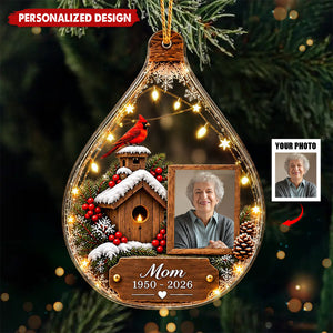 Personalized Memorial Christmas Ornament, Custom Photo Remembrance Keepsake