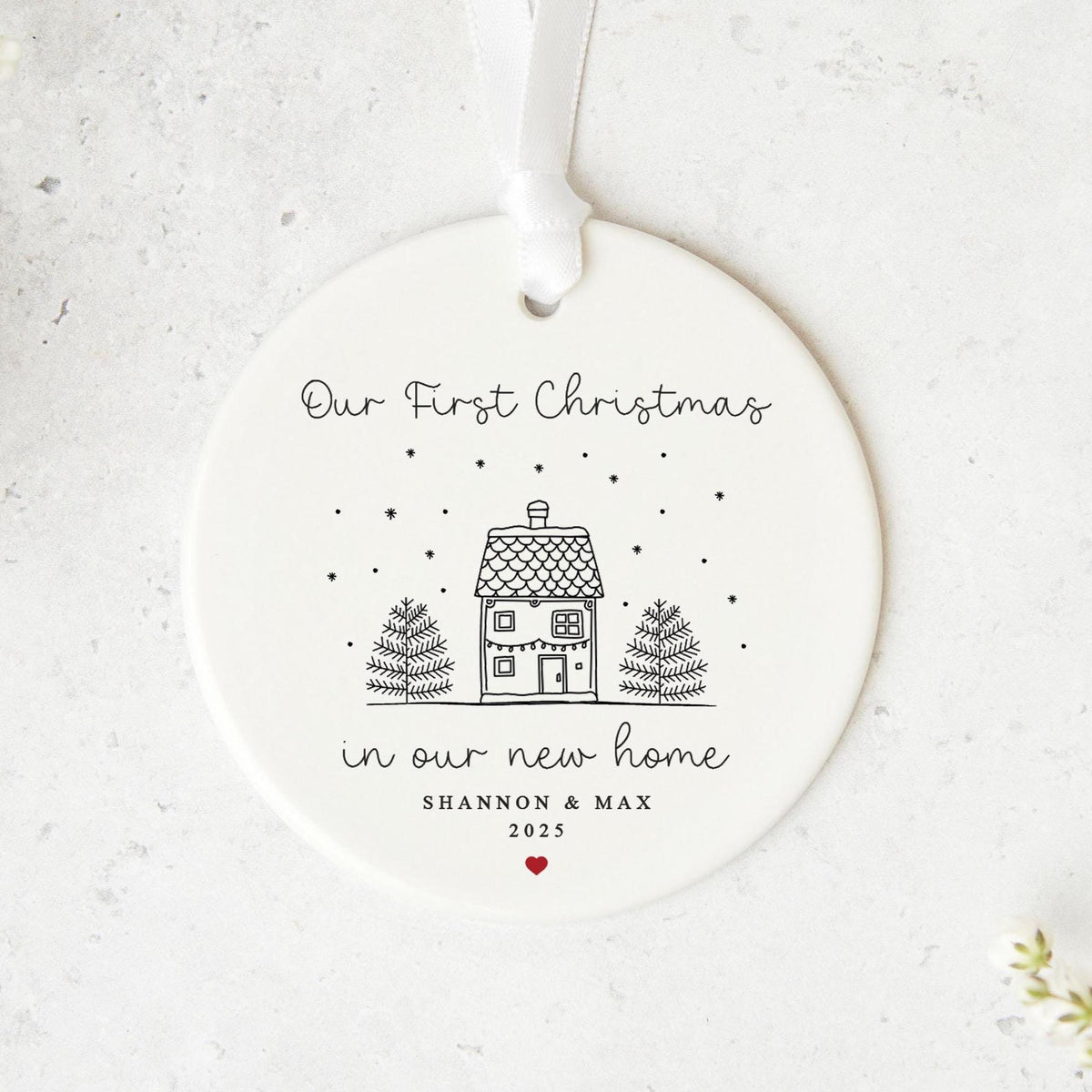 Personalised Our First Christmas in Our New Home Bauble- Housewarming Keepsake
