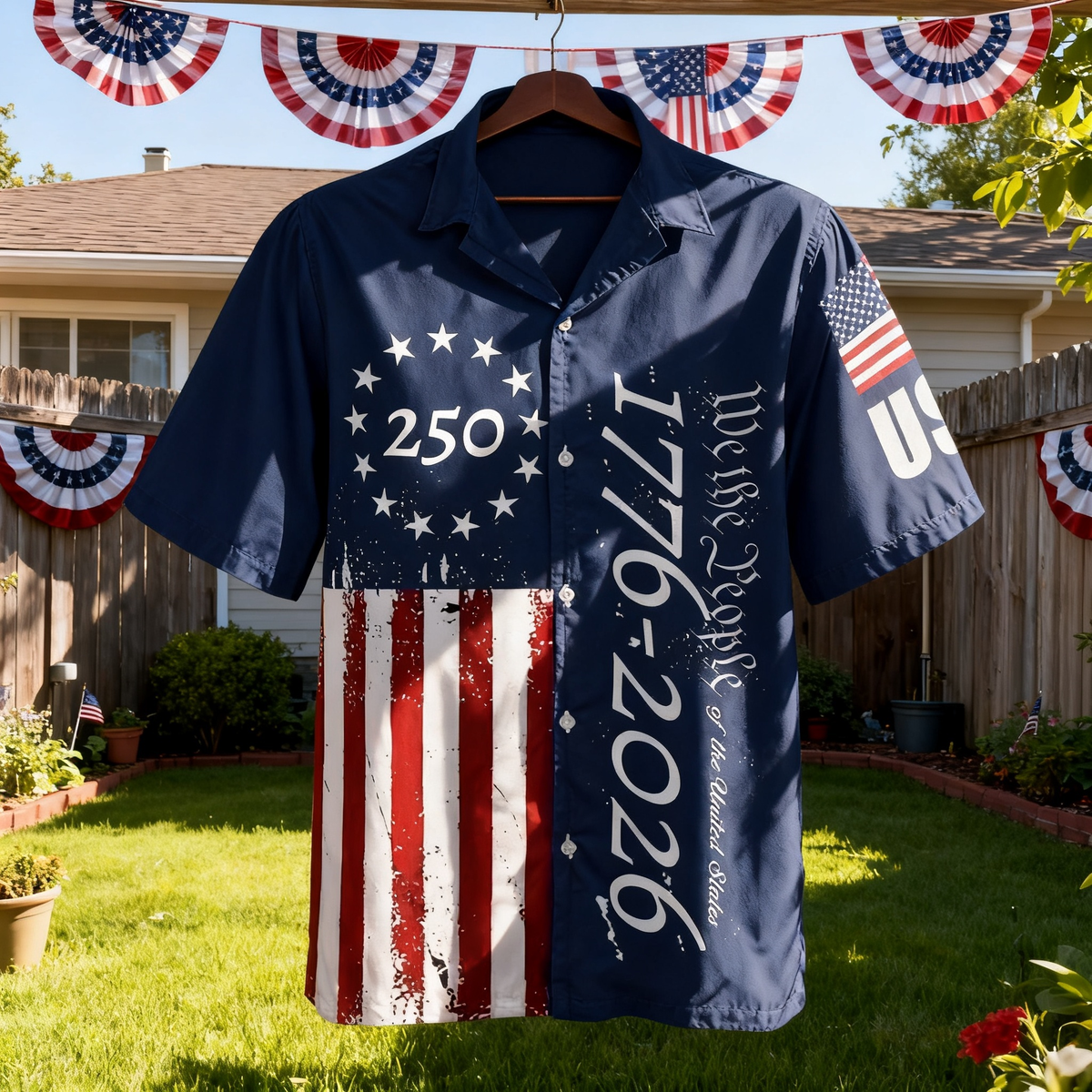 250 Years We The People Hawaiian Shirt 1776-2026, 4th of July Gift