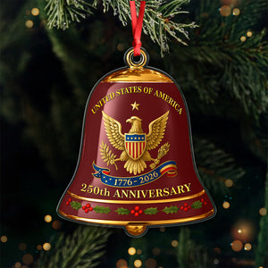 United State Of America 250th Anniversary Bell Acrylic Ornament