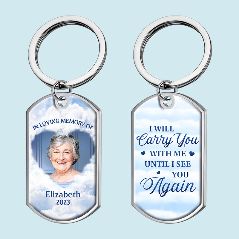 Custom Photo  Memorial Personalized Keychain