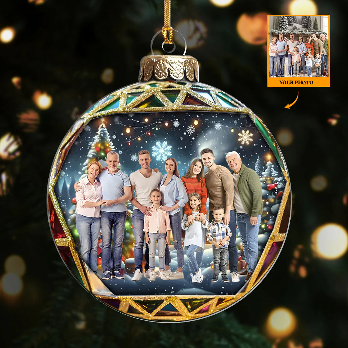 Custom Photo May Your Holidays Be Merry And Bright-Personalized Christmas Ornament