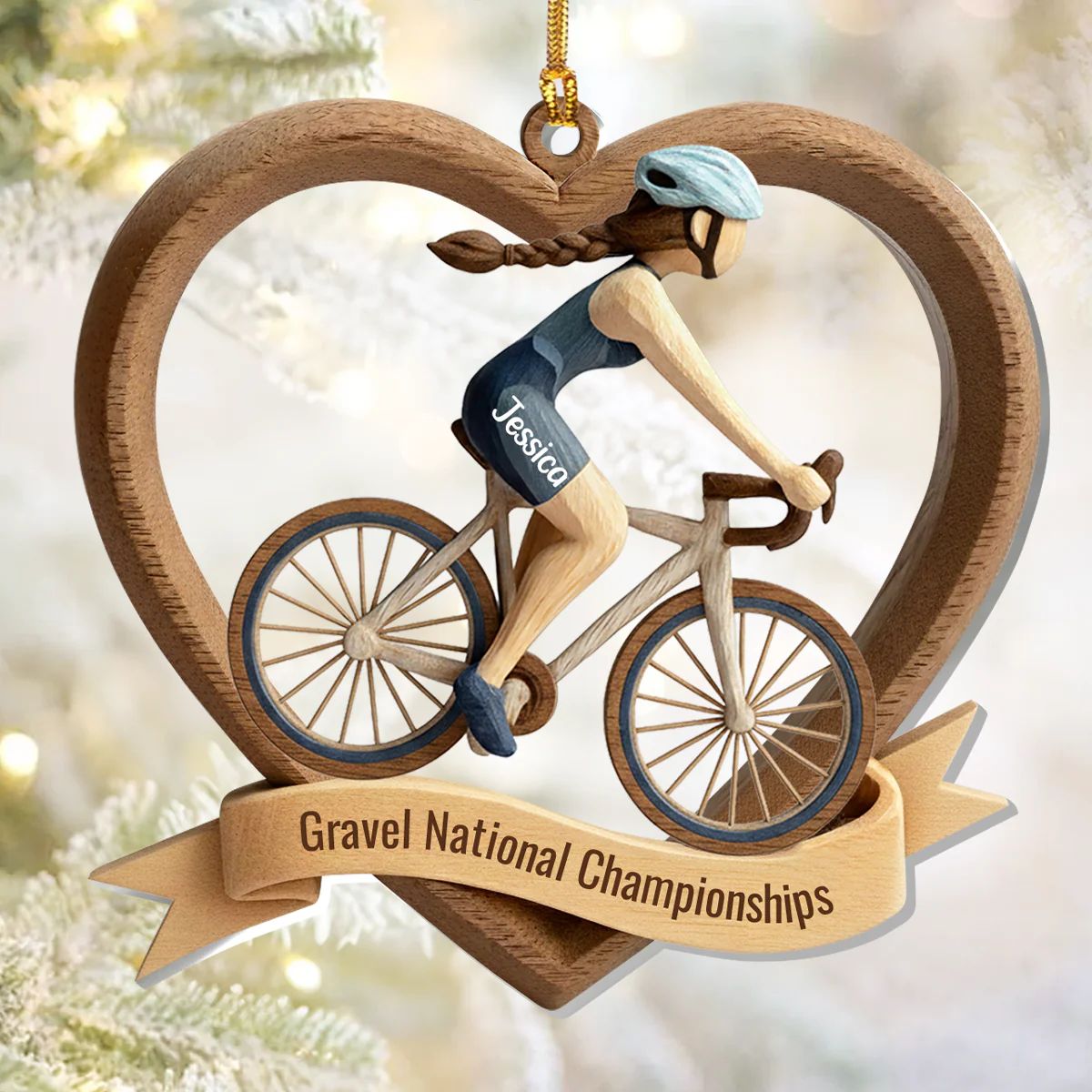 Biking Lover Personalized Christmas Ornament - Cool Xmas Decor for Rider