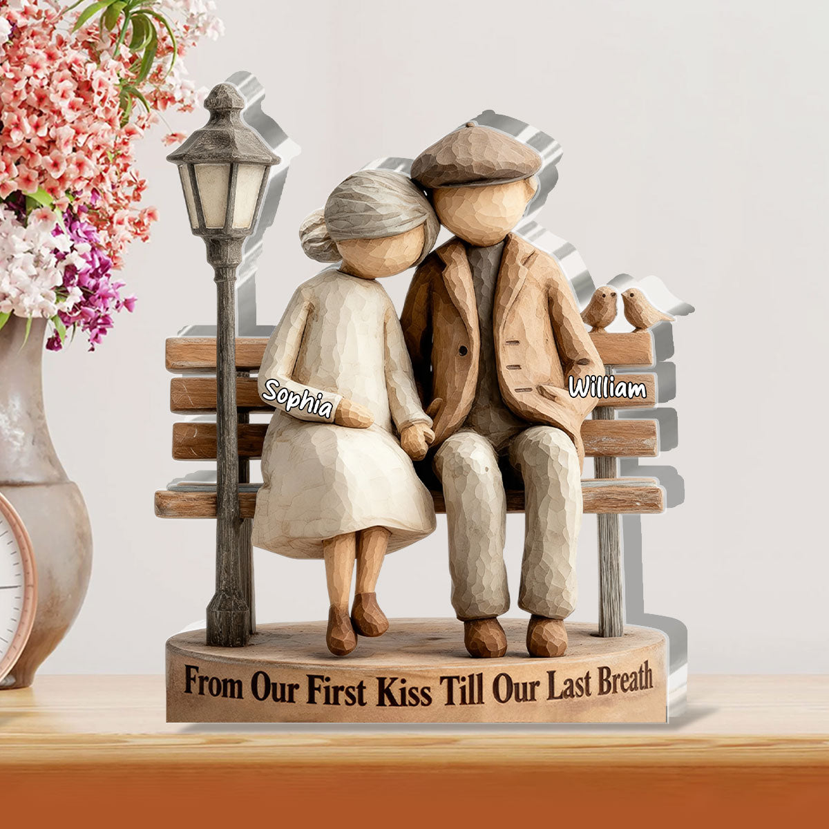Growing Old Together - Personalized Custom Shaped Squared Acrylic Plaque