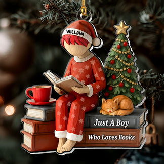 Just A Girl Who Loves Books - Personalized Acrylic Ornament