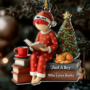 Just A Girl Who Loves Books - Personalized Acrylic Ornament