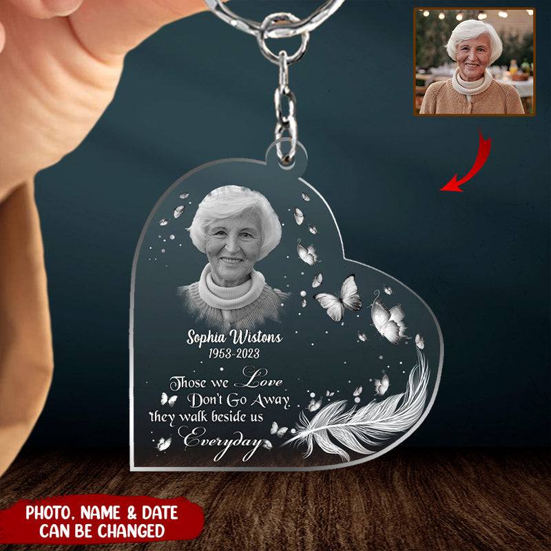 Personalized Memorial Gift Idea Those We Love Don't Go Away Keychain