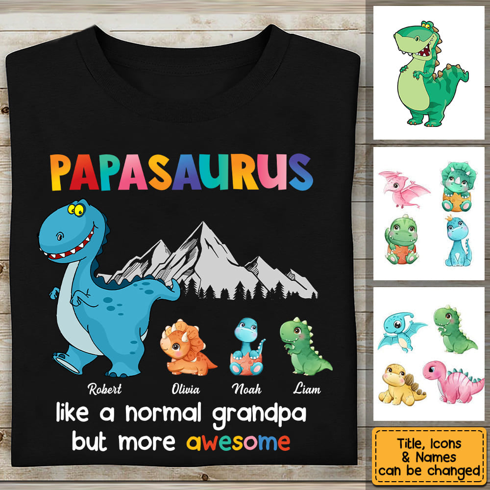 Gift For Grandpa Papasaurus Shirt