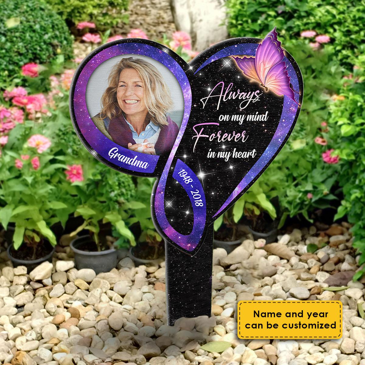 Always On My Mind - Upload Image - Personalized Custom Acrylic Garden Stake