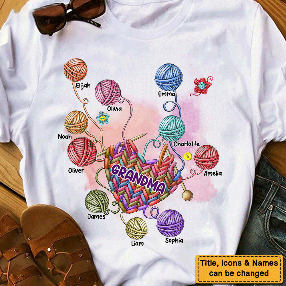 Gift For Grandma Crocheting Knitting Shirt