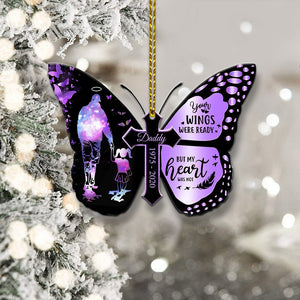 Your Wings Were Ready But My Heart Was Not Personalized Memorial Ornament