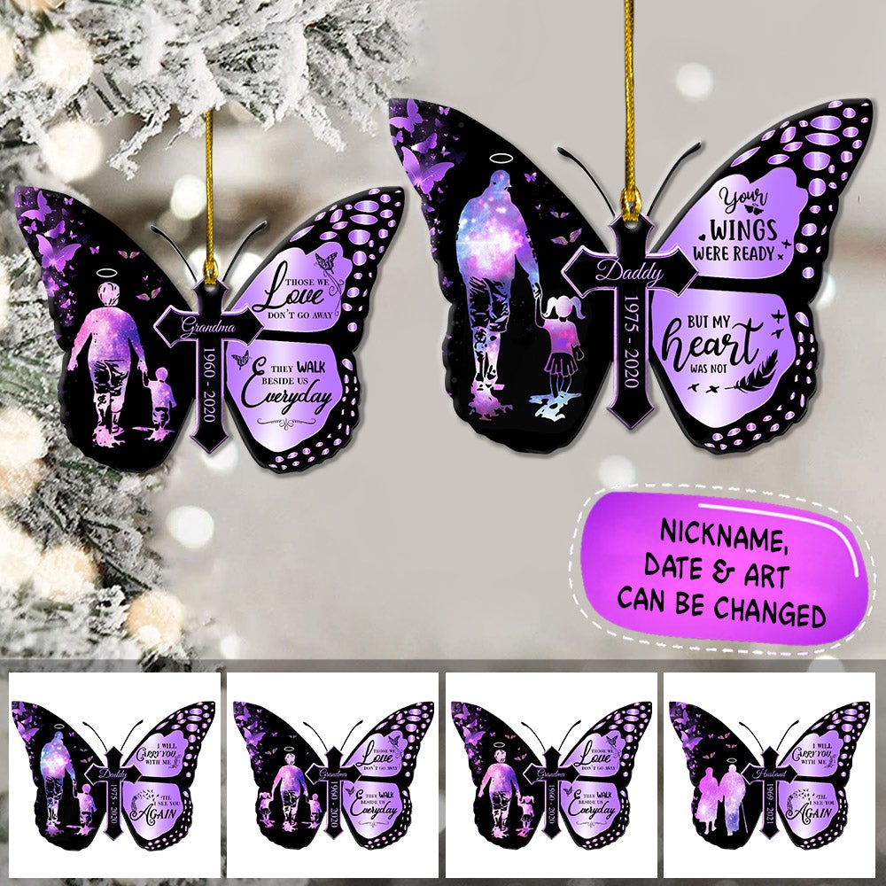 Your Wings Were Ready But My Heart Was Not Personalized Memorial Ornam ...