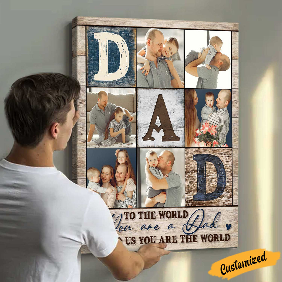 DAD PHOTO COLLAGE POSTER, PERSONALIZED GIFTS FOR DAD, BEST FATHER’S DAY GIFTS 2023