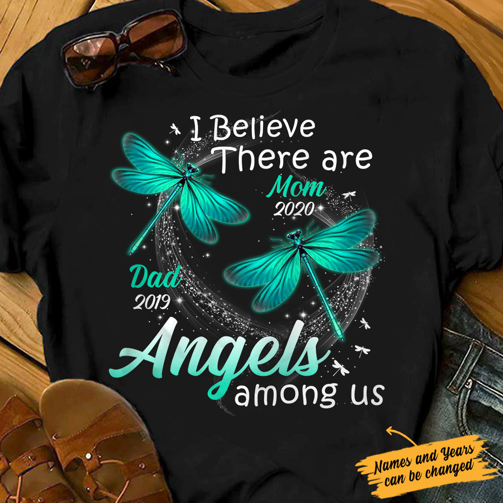 Personalized I Believe There are Angels Among Us Custom Memorial T-shirt