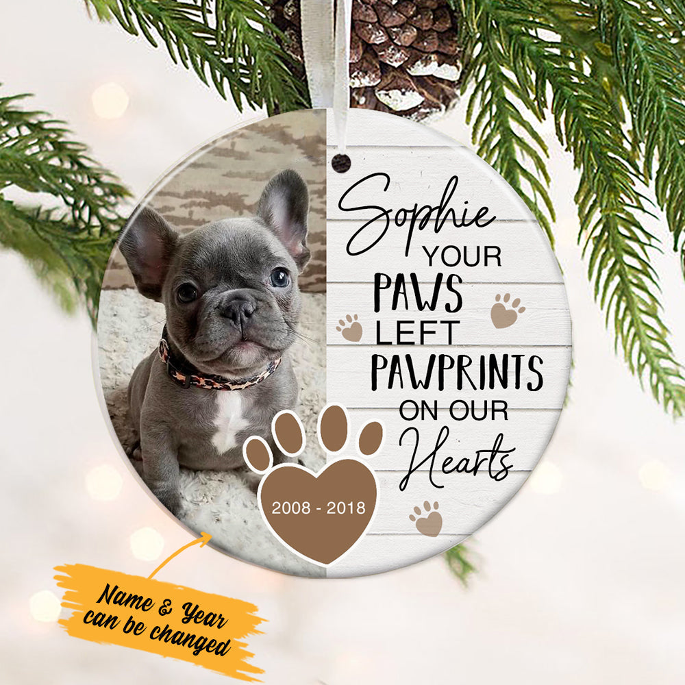 Pesonalized Pet Dog Cat Memorial Ornament  (Porcelain)