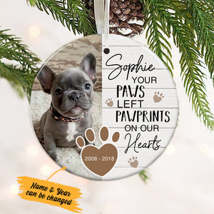 Pesonalized Pet Dog Cat Memorial Ornament  (Porcelain)