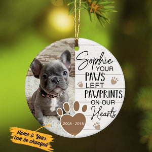 Pesonalized Pet Dog Cat Memorial Ornament  (Porcelain)